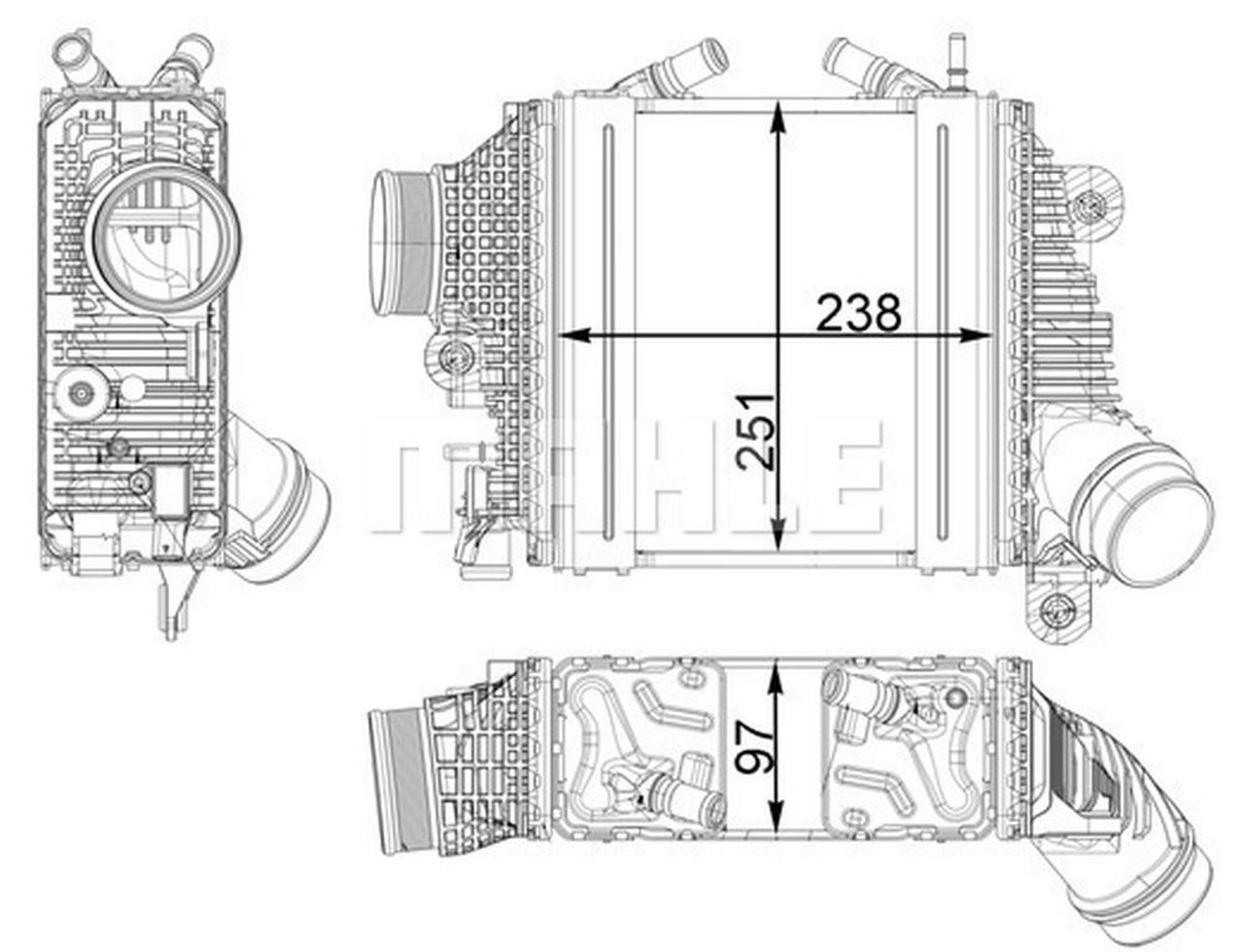 MAHLE PC Charge air cooler CI411000P