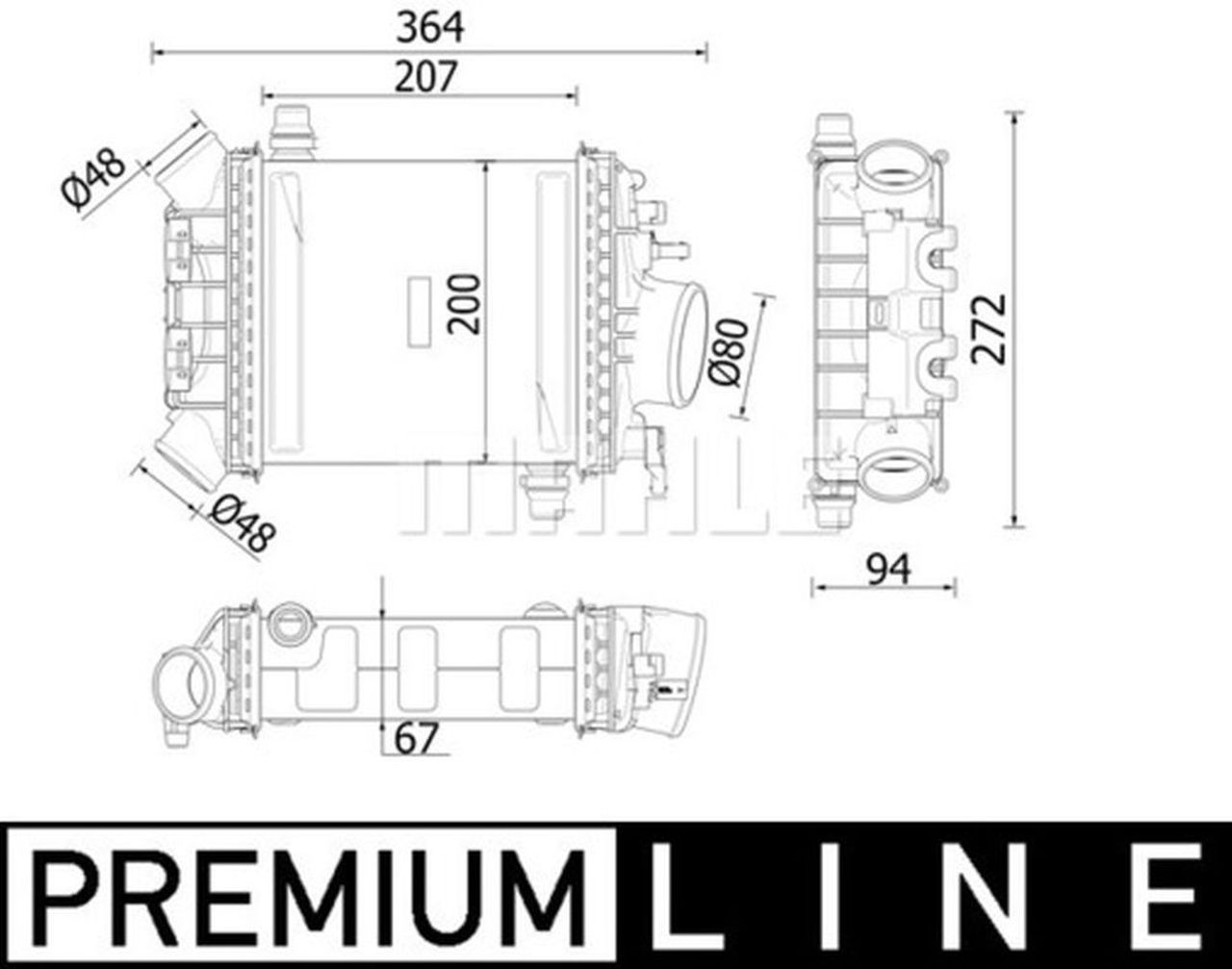 MAHLE PC Charge air cooler CI547000P