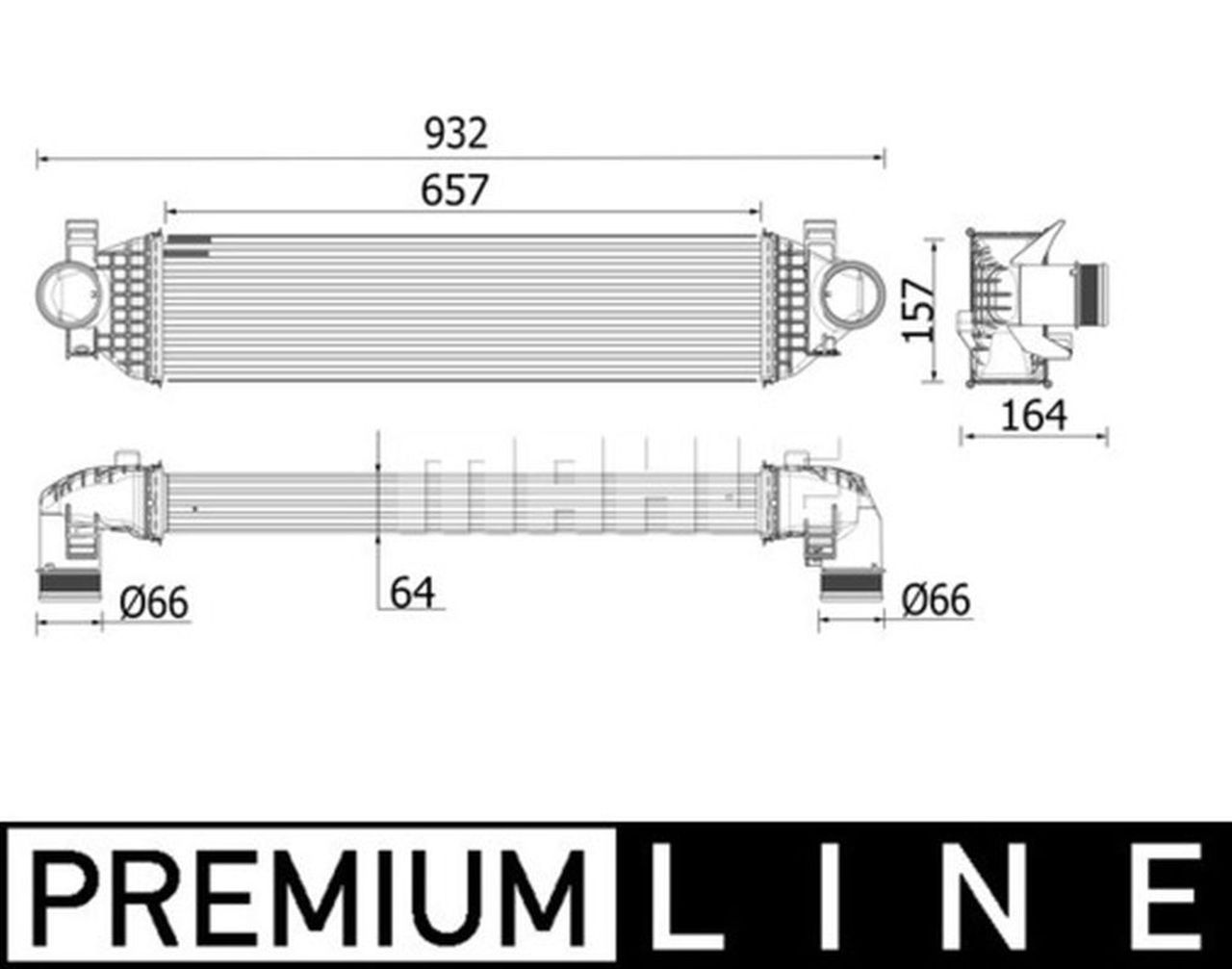 MAHLE Premium Line Charge air cooler CI549000P
