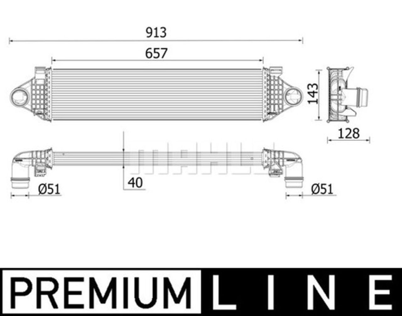 MAHLE Premium Line Charge air cooler CI551000P