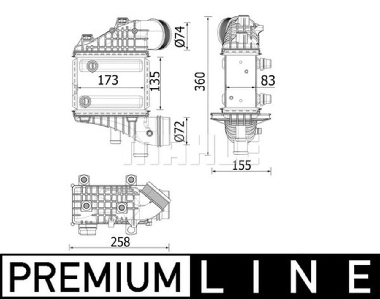 MAHLE Premium Line Charge air cooler CI552000P