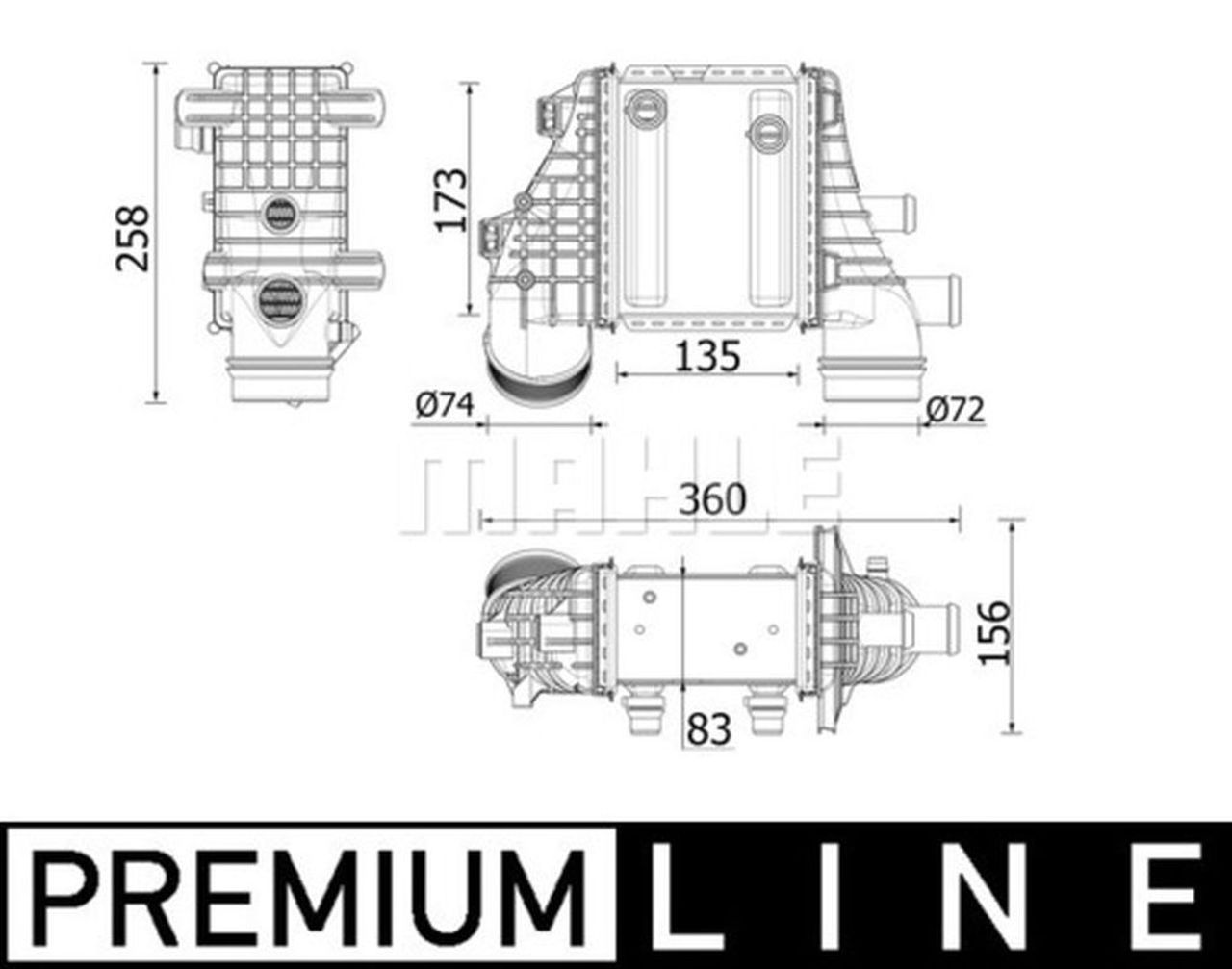 MAHLE Premium Line Charge air cooler CI553000P