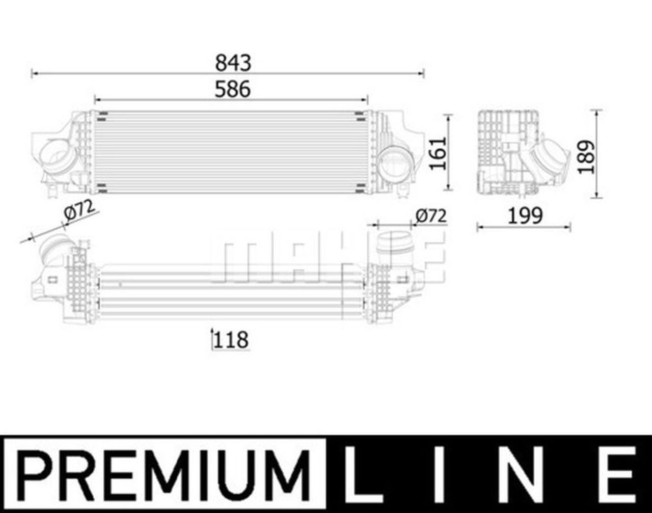 MAHLE Premium Line Charge air cooler CI610000P
