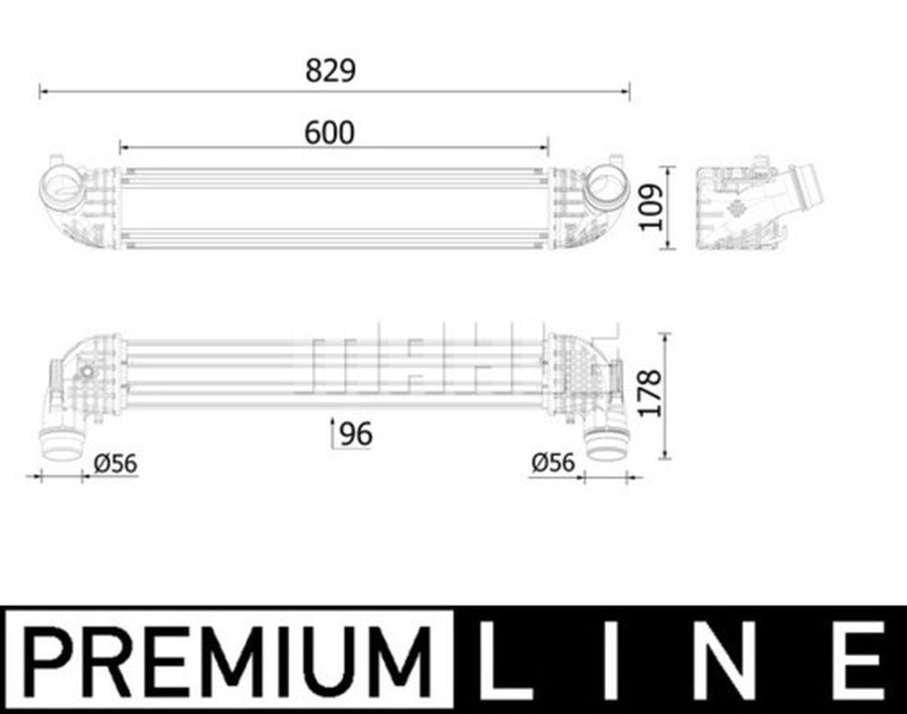 MAHLE Premium Line Charge air cooler CI611000P