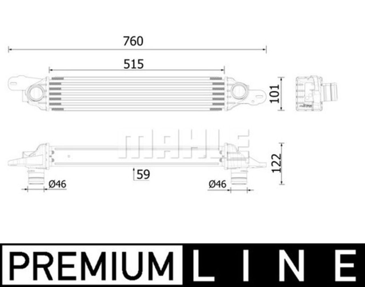 MAHLE Premium Line Charge air cooler CI612000P