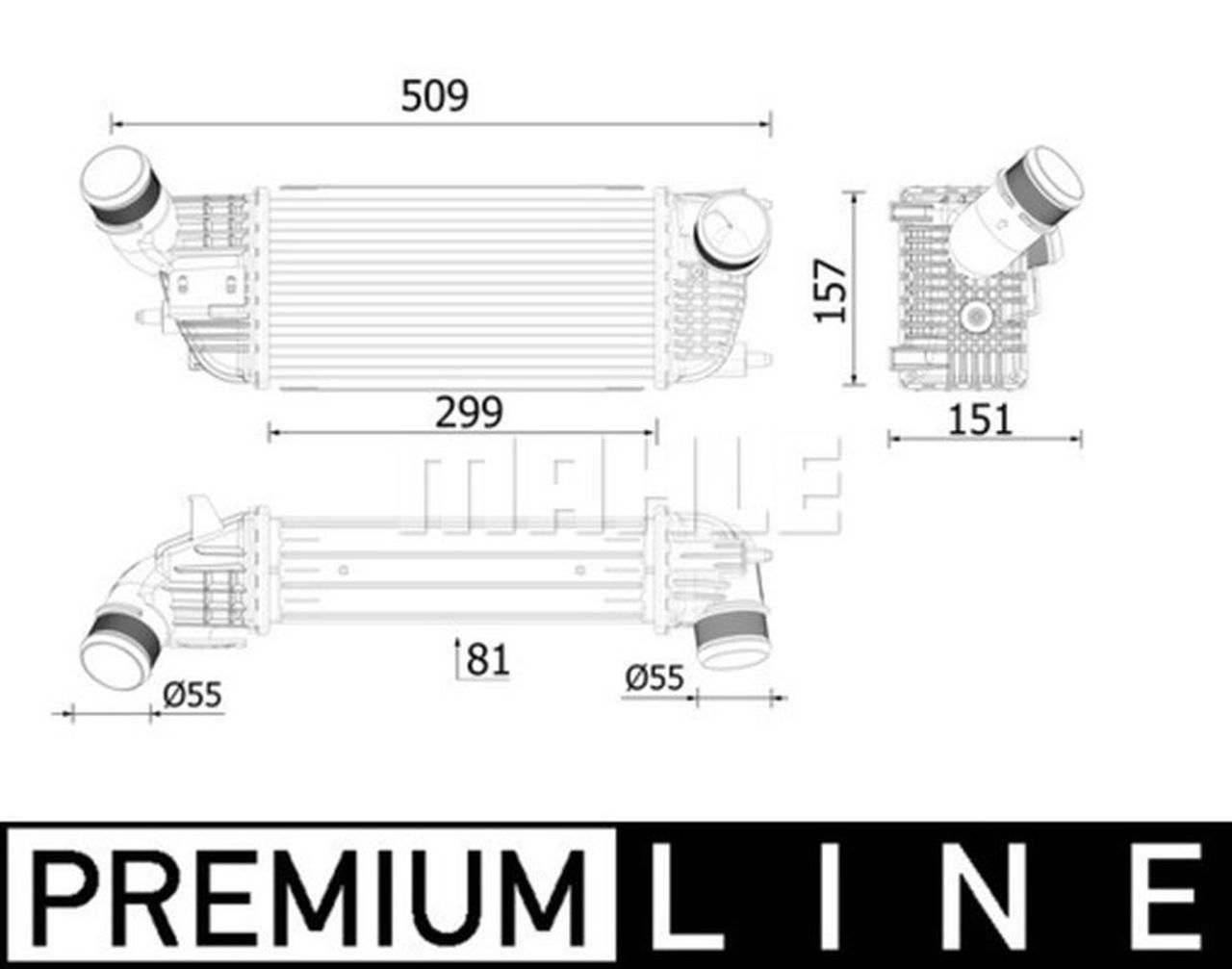 MAHLE Premium Line Charge air cooler CI613000P