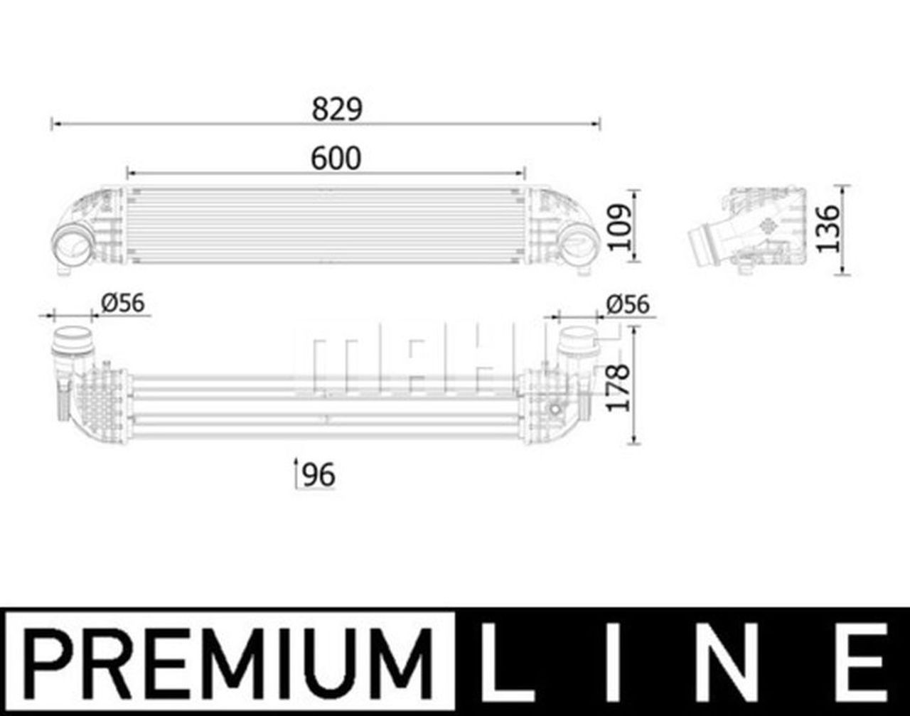 MAHLE Premium Line Charge air cooler CI615000P