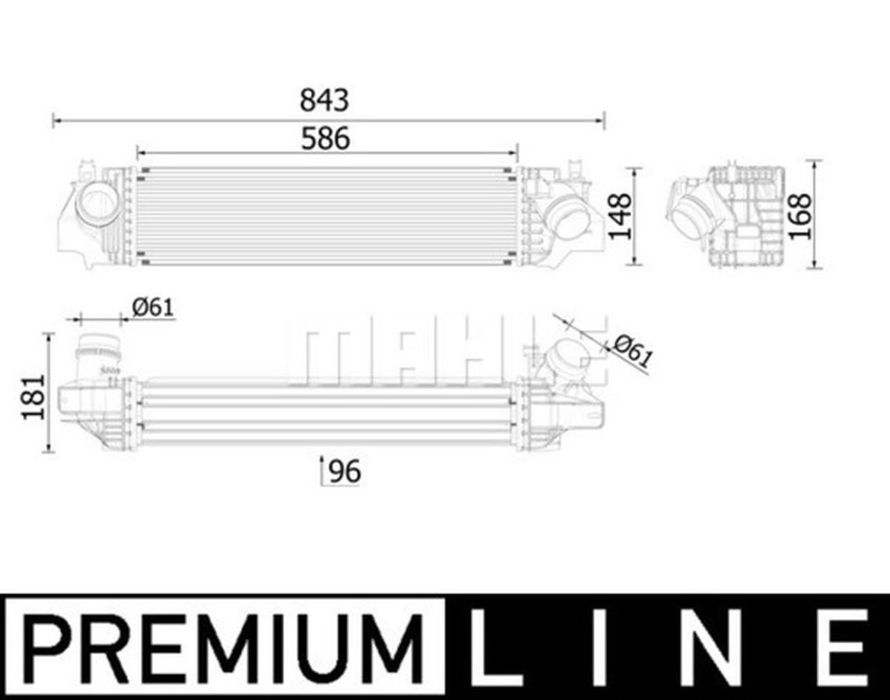 MAHLE Premium Line Charge air cooler CI617000P