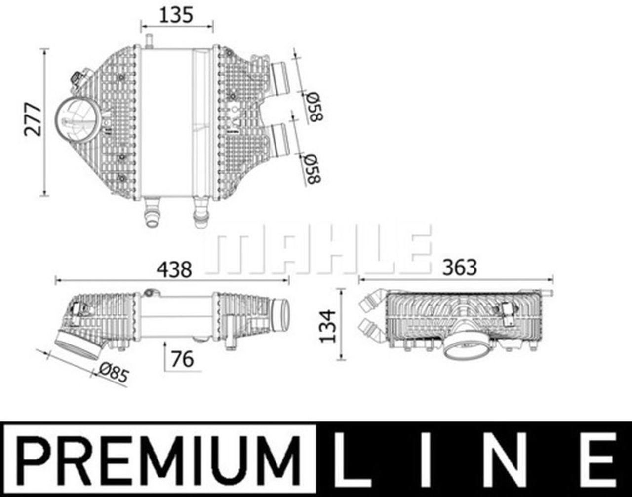 MAHLE Premium Line Charge air cooler CI618000P
