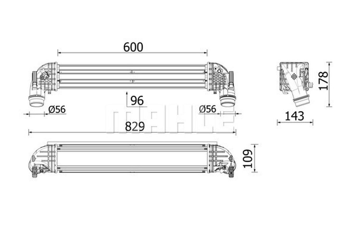 MAHLE Premium Line Charge air cooler CI624000P