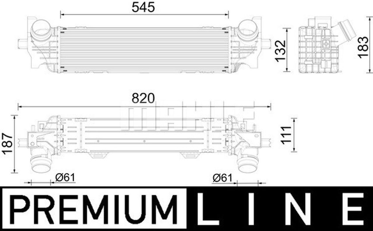 MAHLE Premium Line Charge air cooler CI626000P