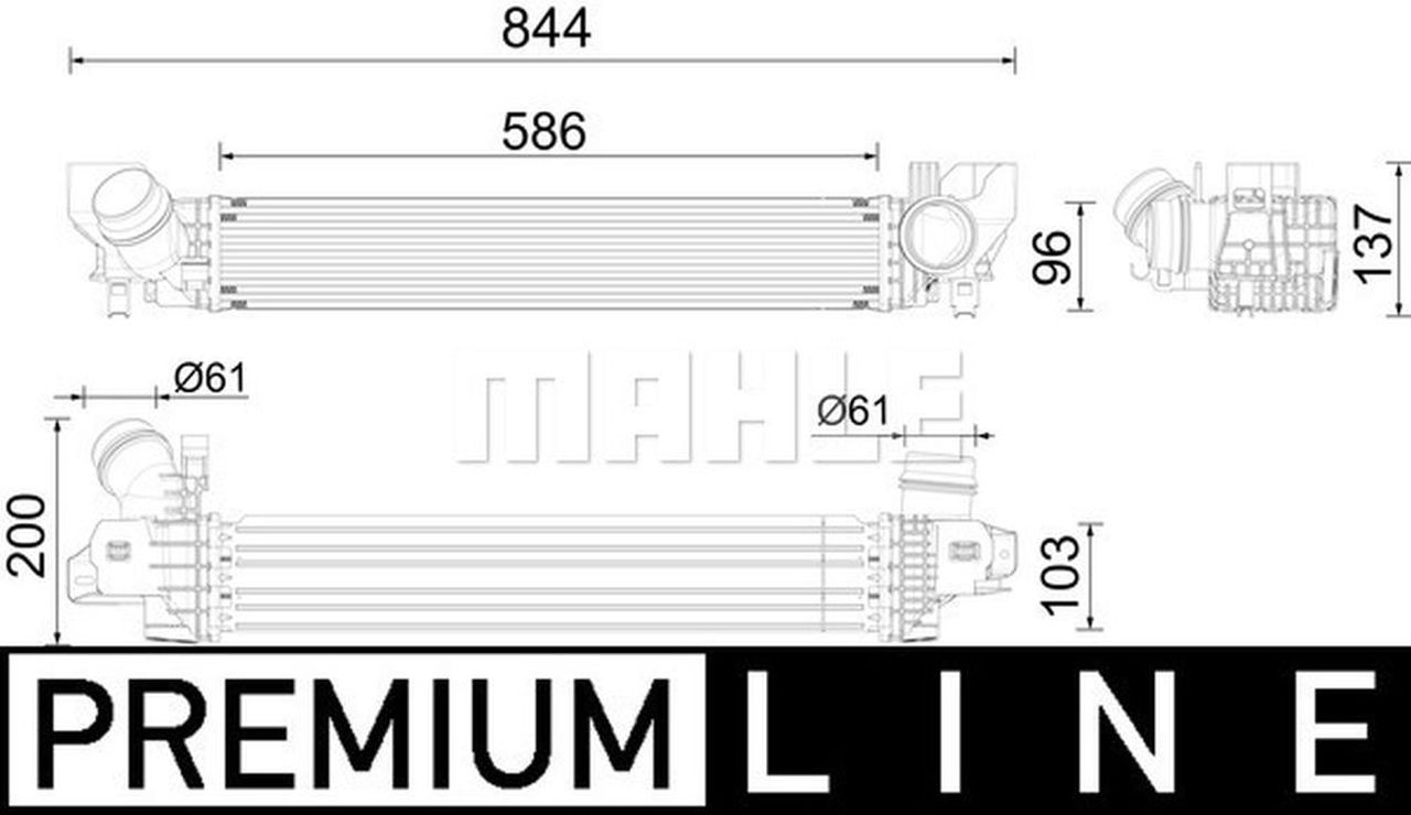 MAHLE Premium Line Charge air cooler CI627000P