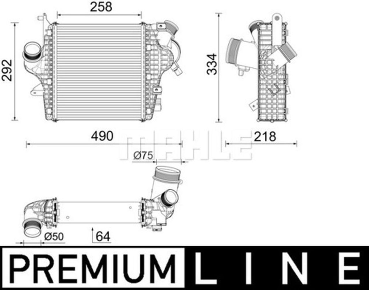 MAHLE Premium Line Charge air cooler CI637000P