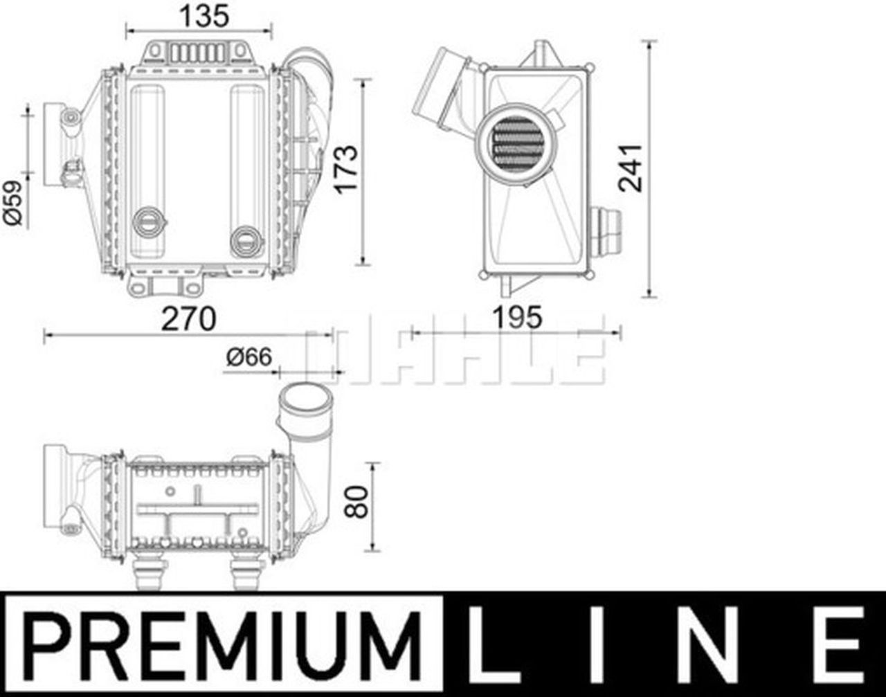MAHLE Premium Line Charge air cooler CI639000P