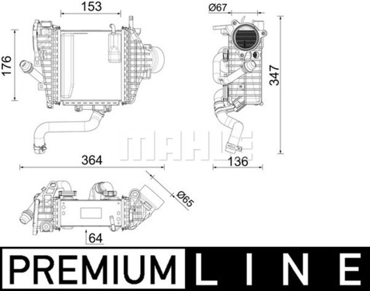 MAHLE Premium Line Charge air cooler CI641000P