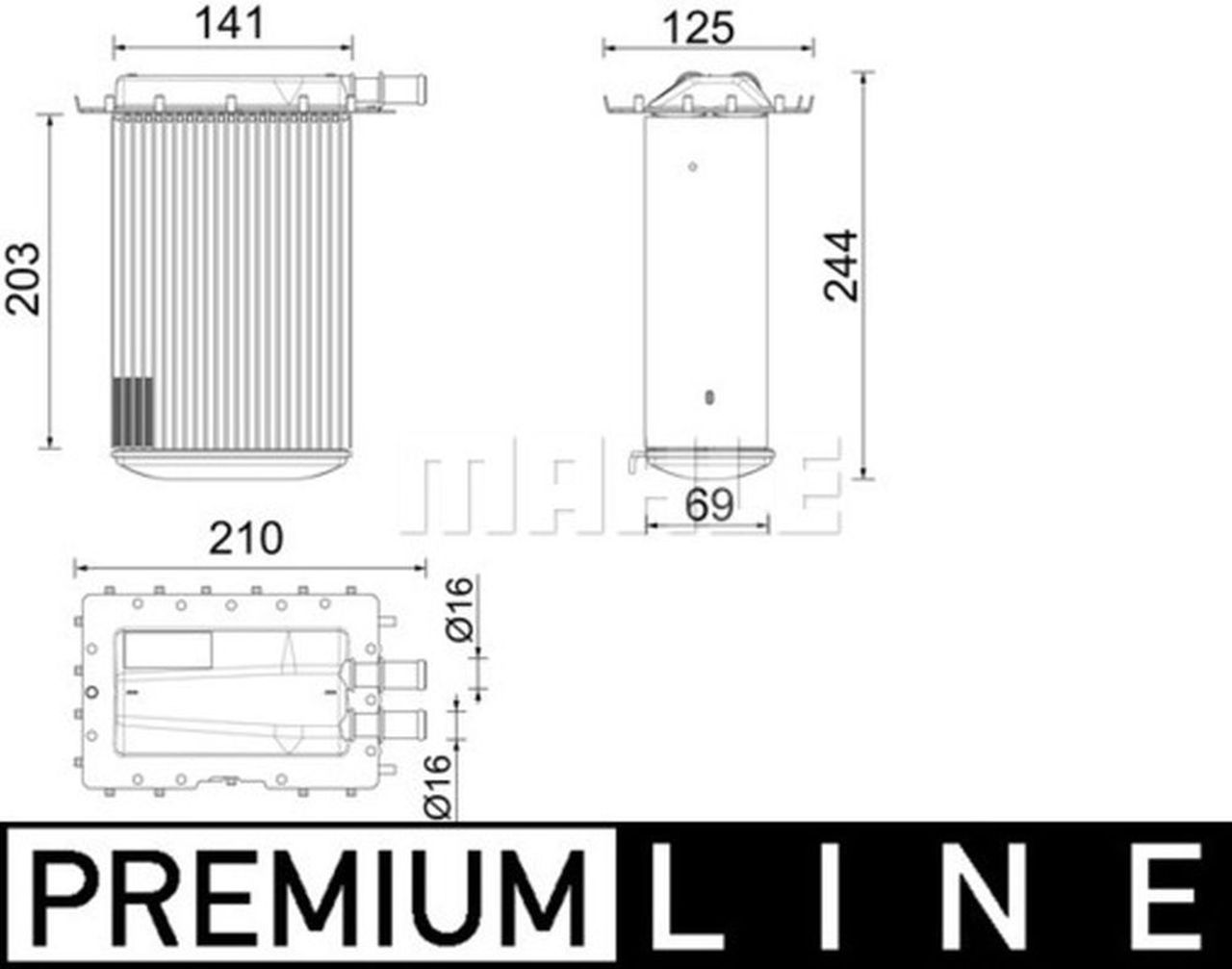 MAHLE Premium Line Charge air cooler CI642000P