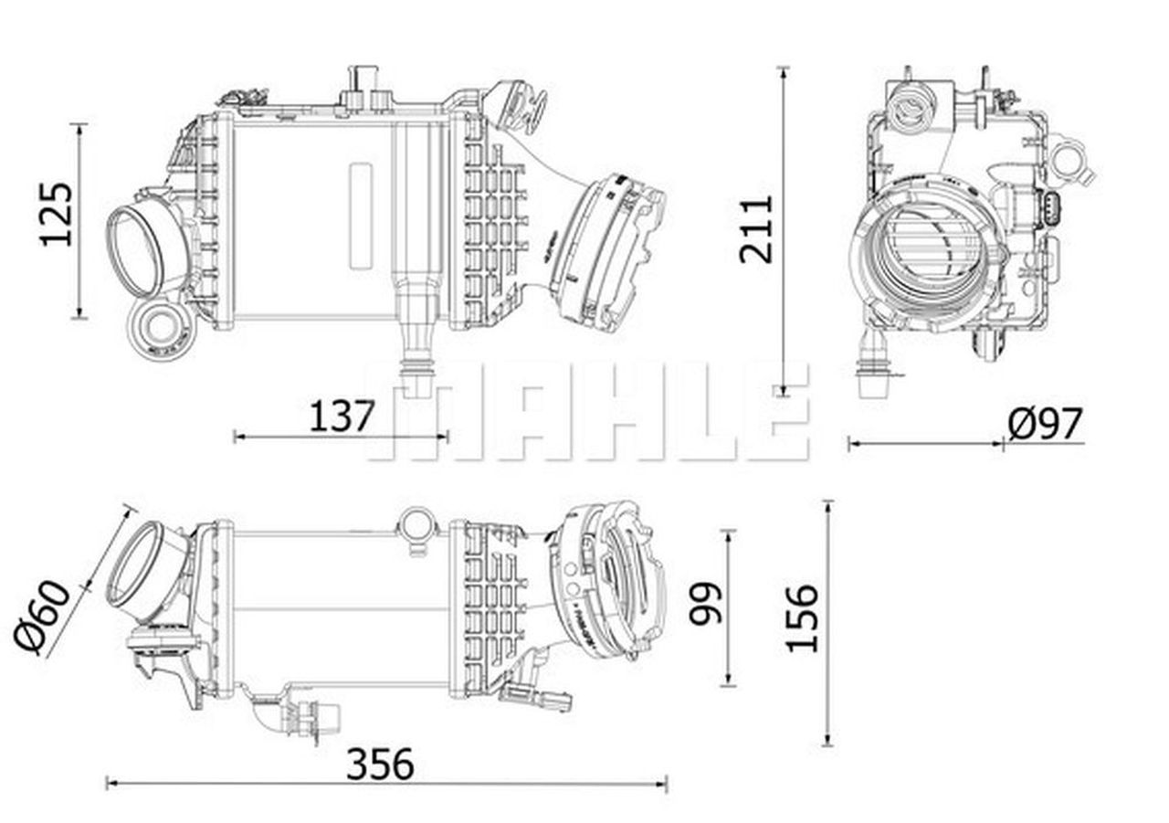 MAHLE Premium Line Charge air cooler CI659000P