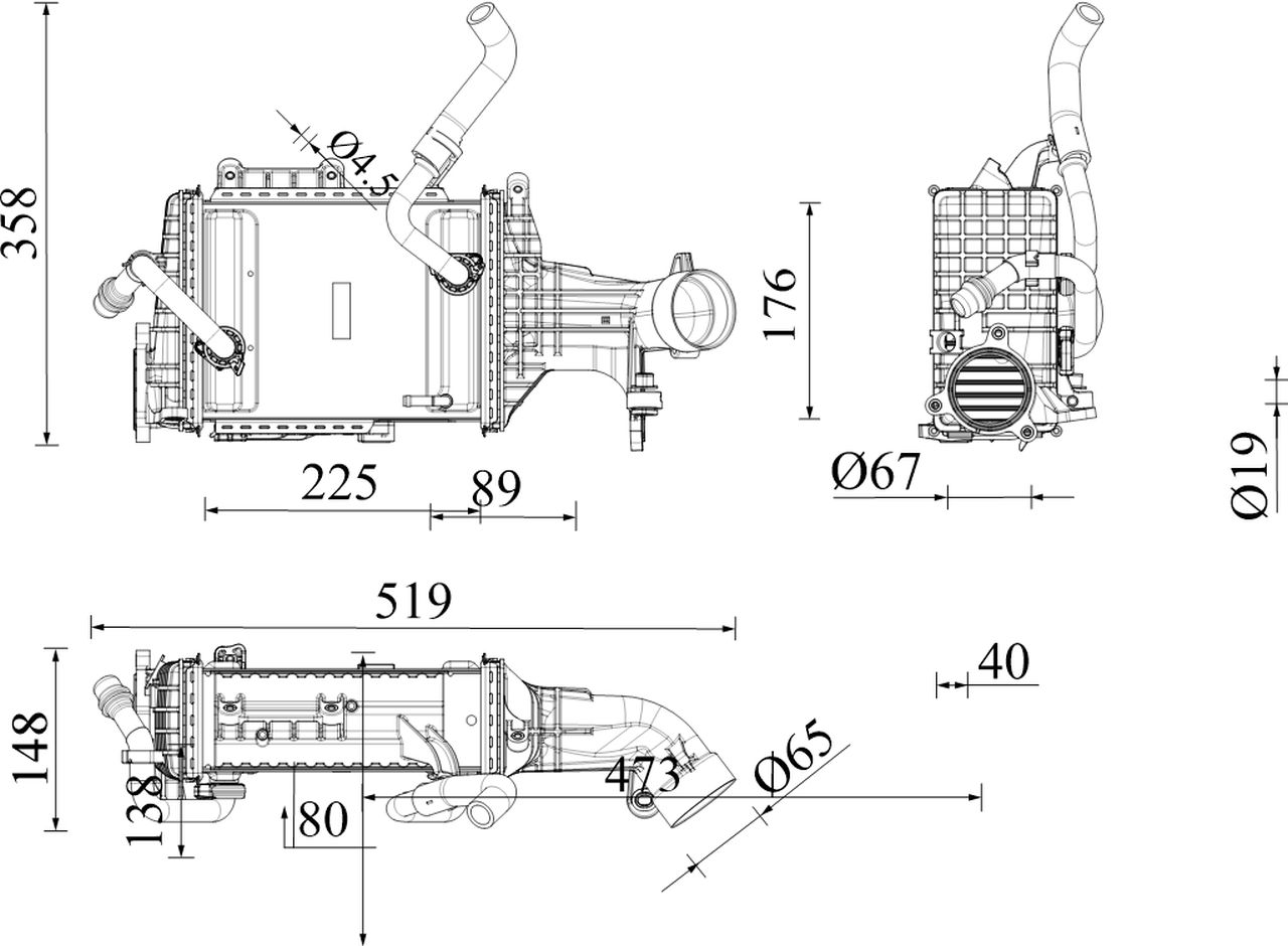 MAHLE Premium Line Charge air cooler CI665000P