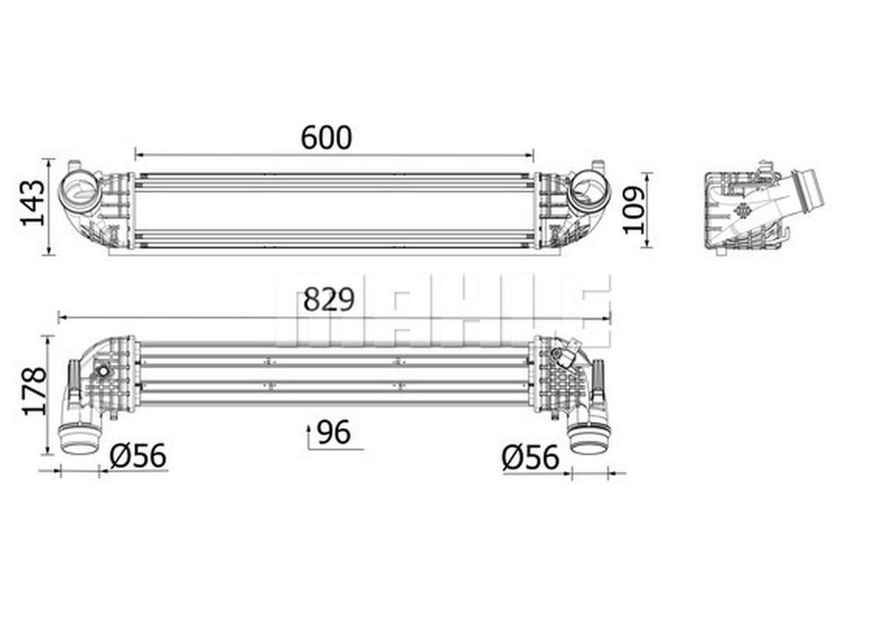 MAHLE Premium Line Charge air cooler CI668000P