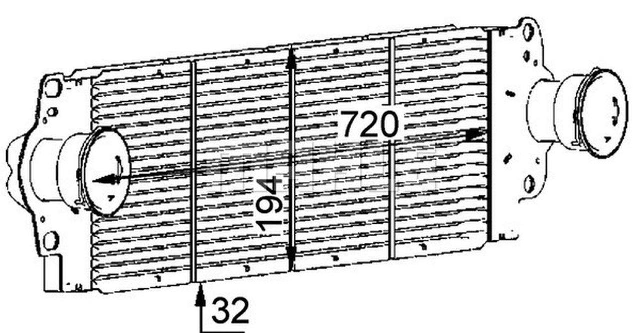 MAHLE LCV Charge air cooler CI80000P