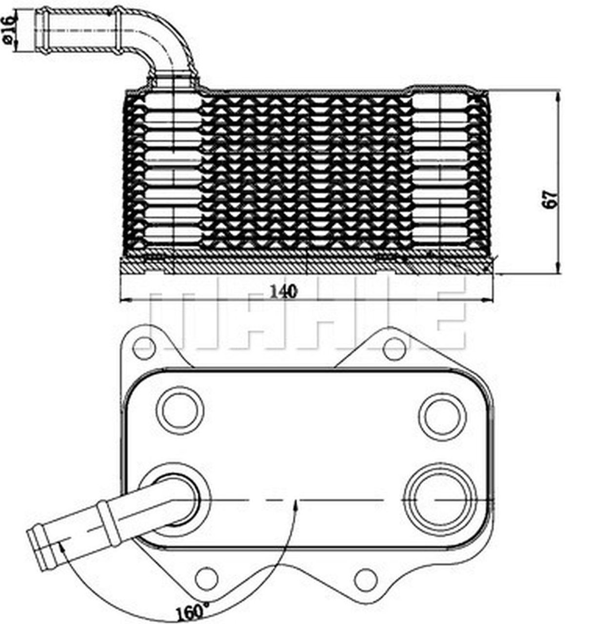 MAHLE PC Oil cooler CLC174000S