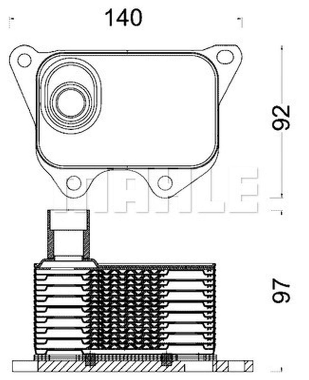 MAHLE PC Oil cooler CLC185000S