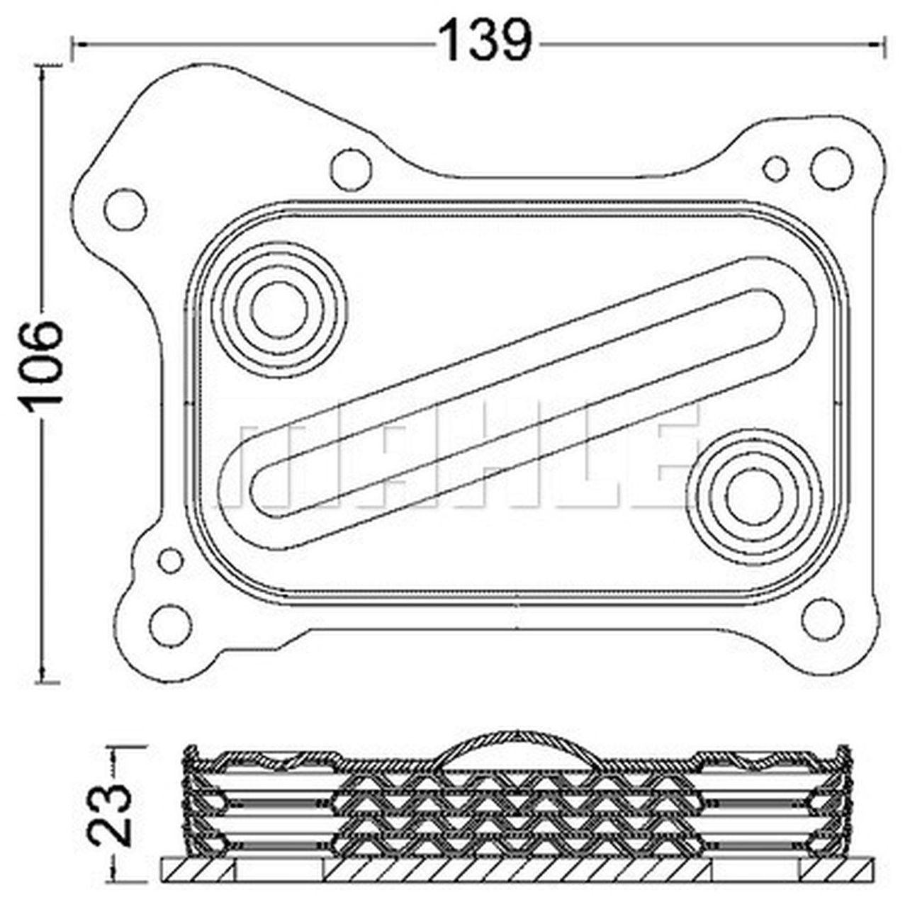 MAHLE PC Oil cooler CLC190000S