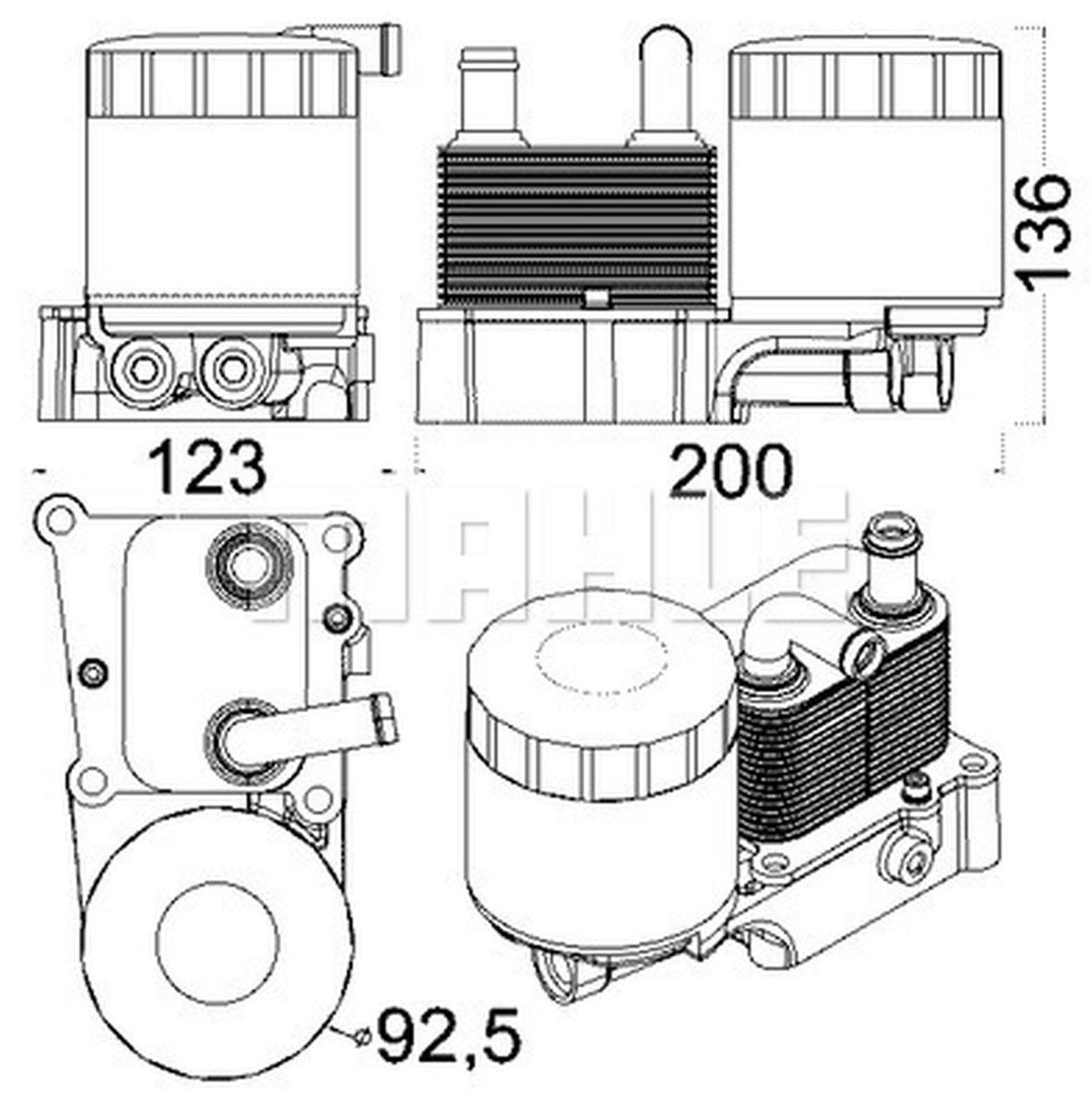 MAHLE PC Oil cooler CLC191000S