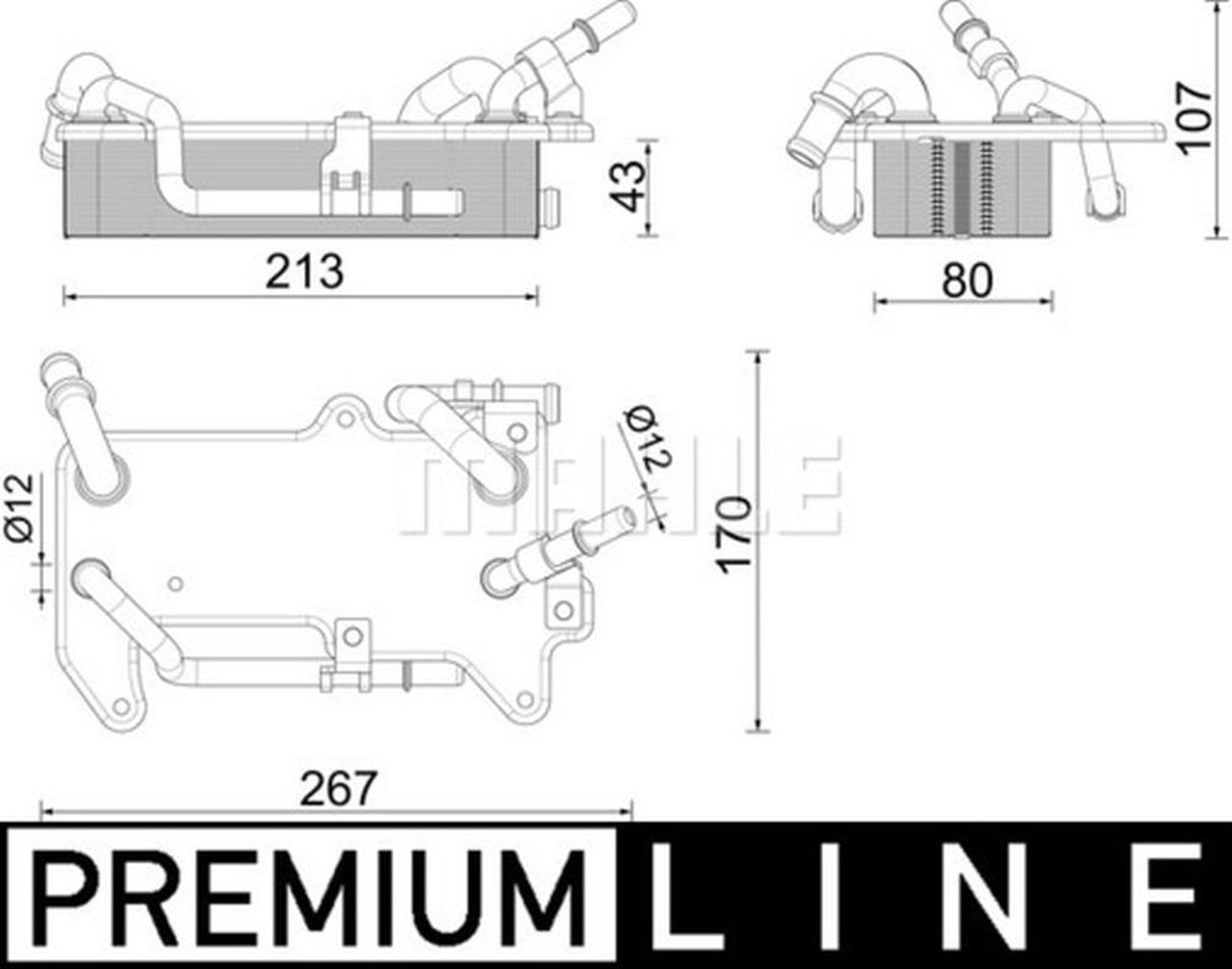 MAHLE Premium Line Oil cooler CLC284000P