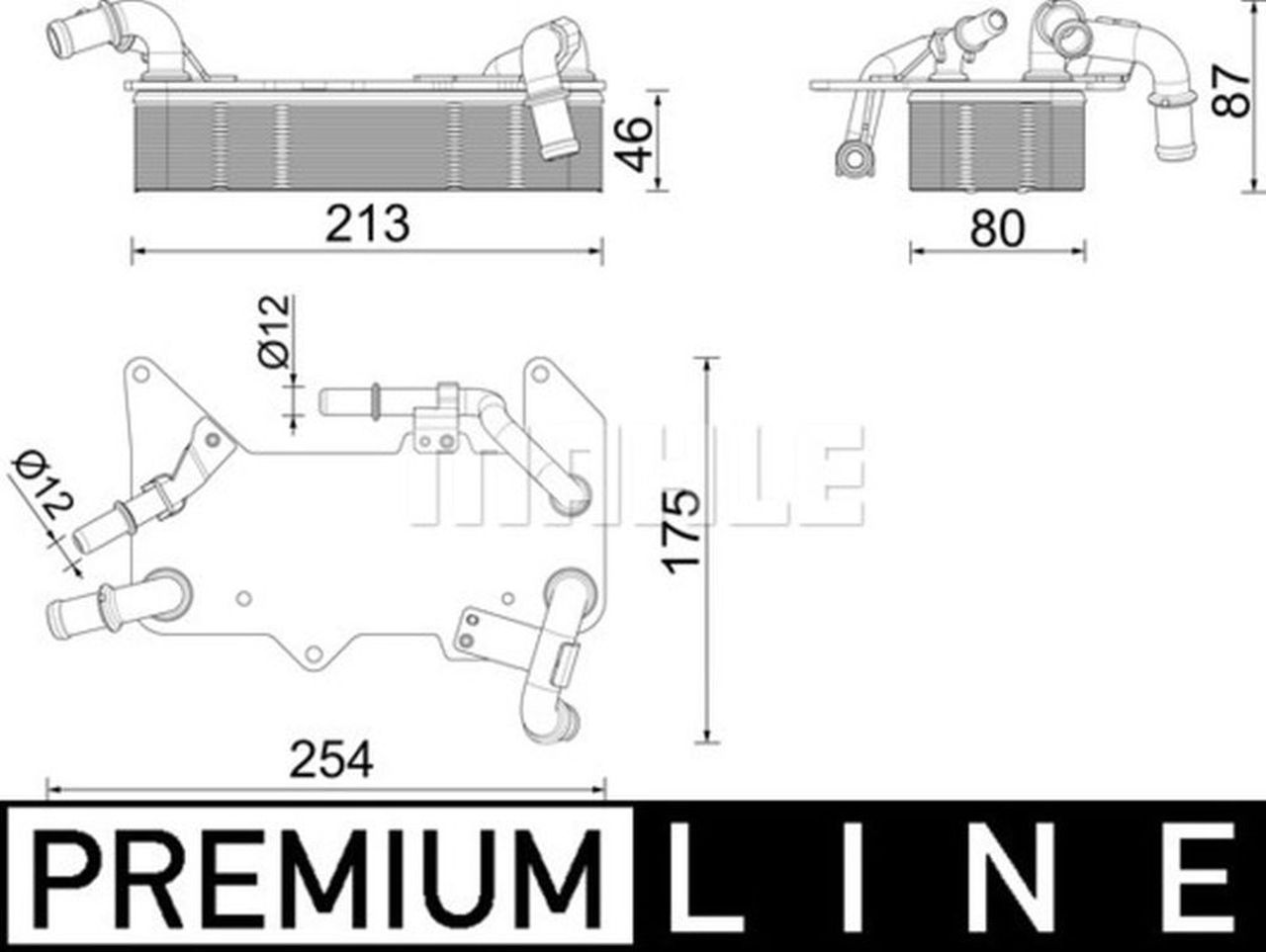 MAHLE Premium Line Oil cooler CLC287000P