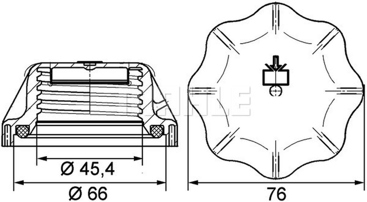 MAHLE Truck/Bus Radiator cap CRB20000P