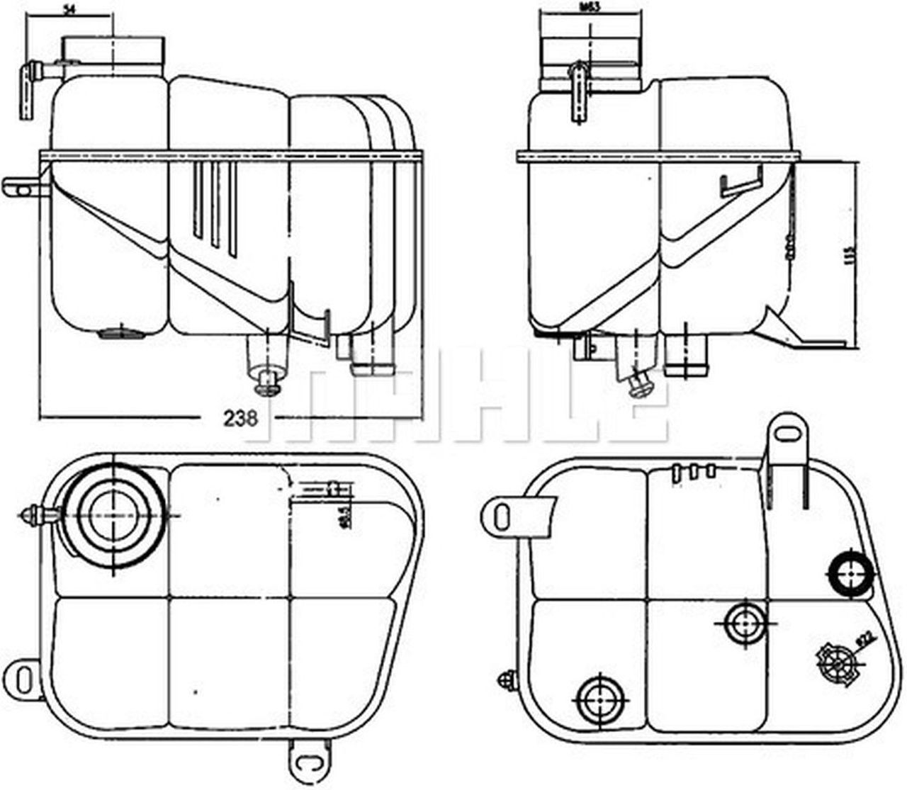 MAHLE PC Expansion tank CRT120000S