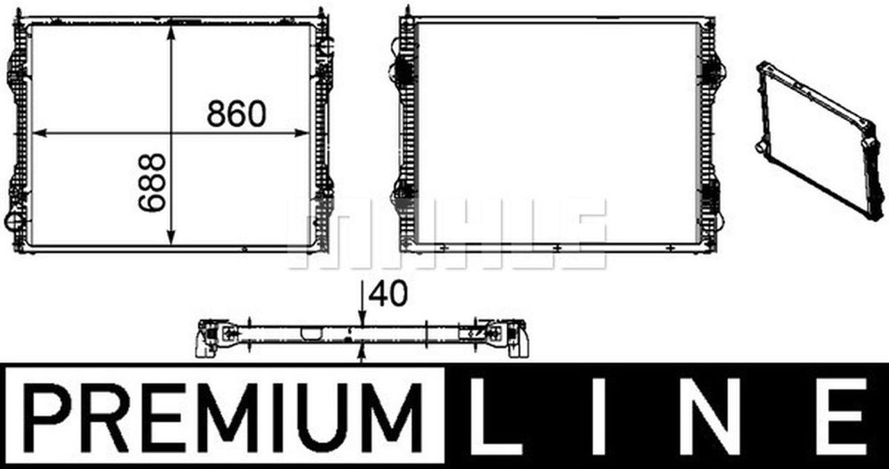 MAHLE Truck/Bus Radiator CR1175000P
