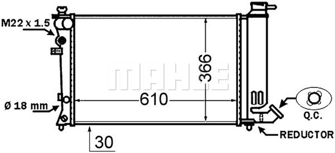 MAHLE PC Radiator CR1431000S