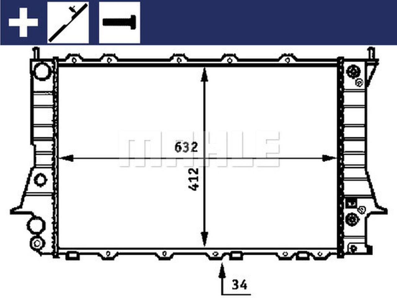 MAHLE PC Radiator CR413000S