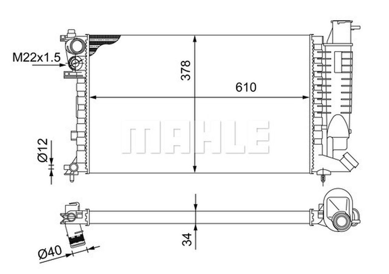 MAHLE PC Radiator CR481000S