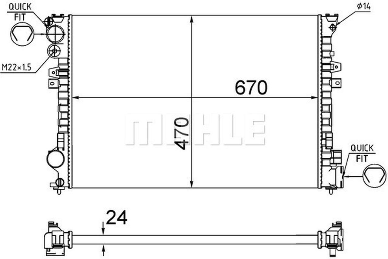 MAHLE PC Radiator CR587001S