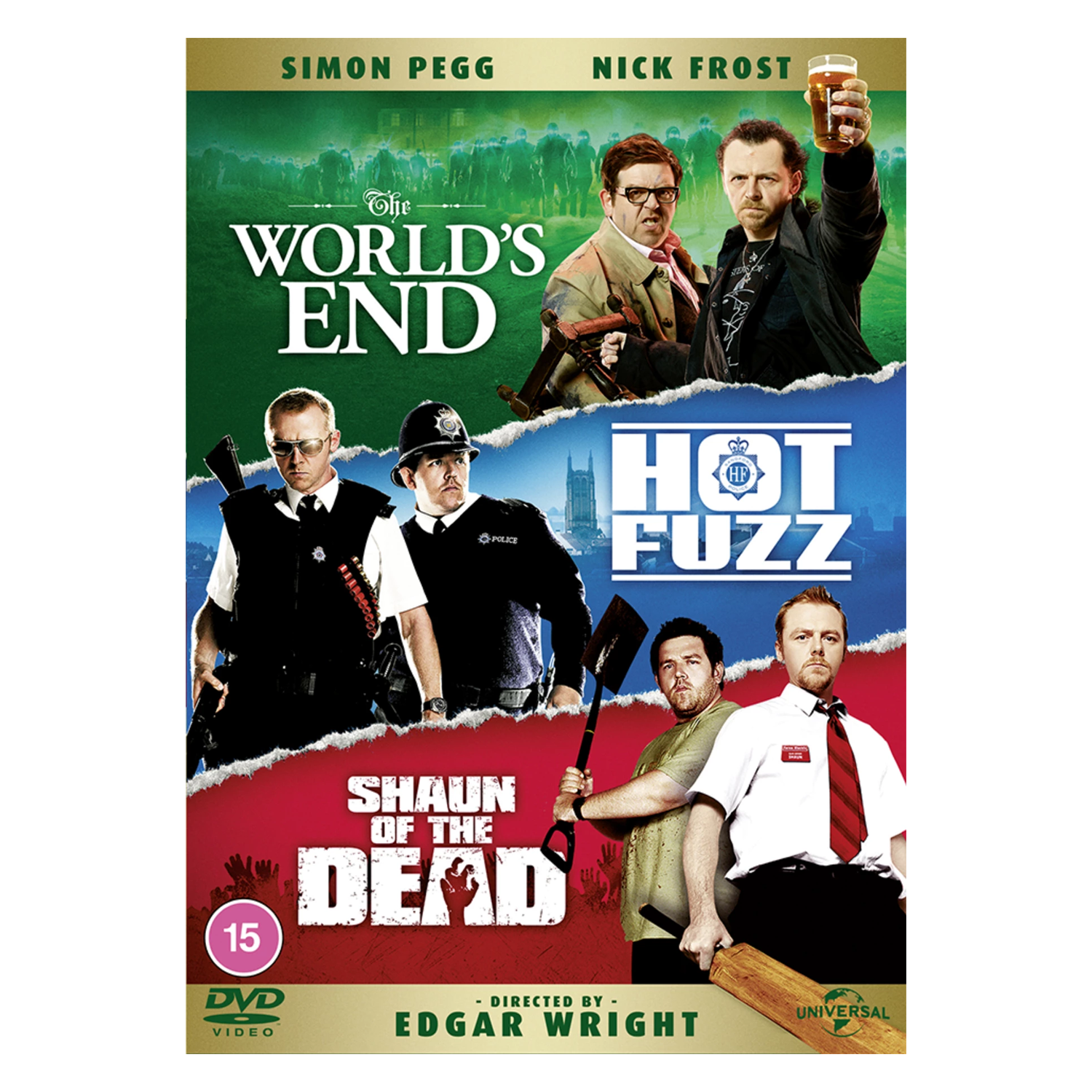 Shaun of the Dead/Hot Fuzz/The World's End [15] DVD Box Set