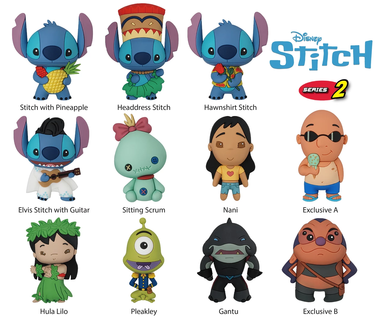 Stitch Bag Clip Series Lilo Stitch Disney Movie Film Blind Bag PVC  Figure