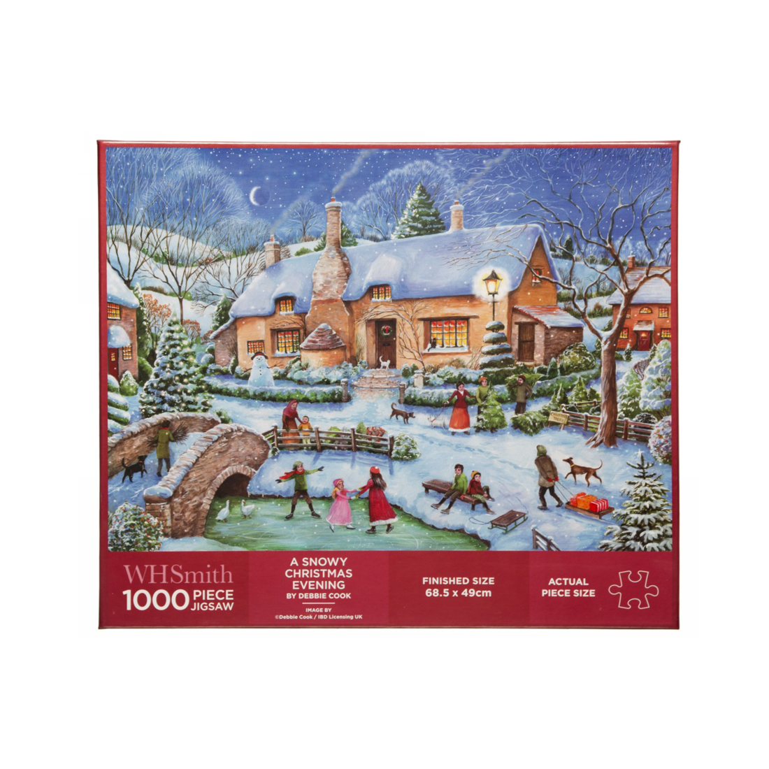 WHSmith A Snowy Christmas Evening 1000 Piece Jigsaw Puzzle 68.5 x 49cm ...