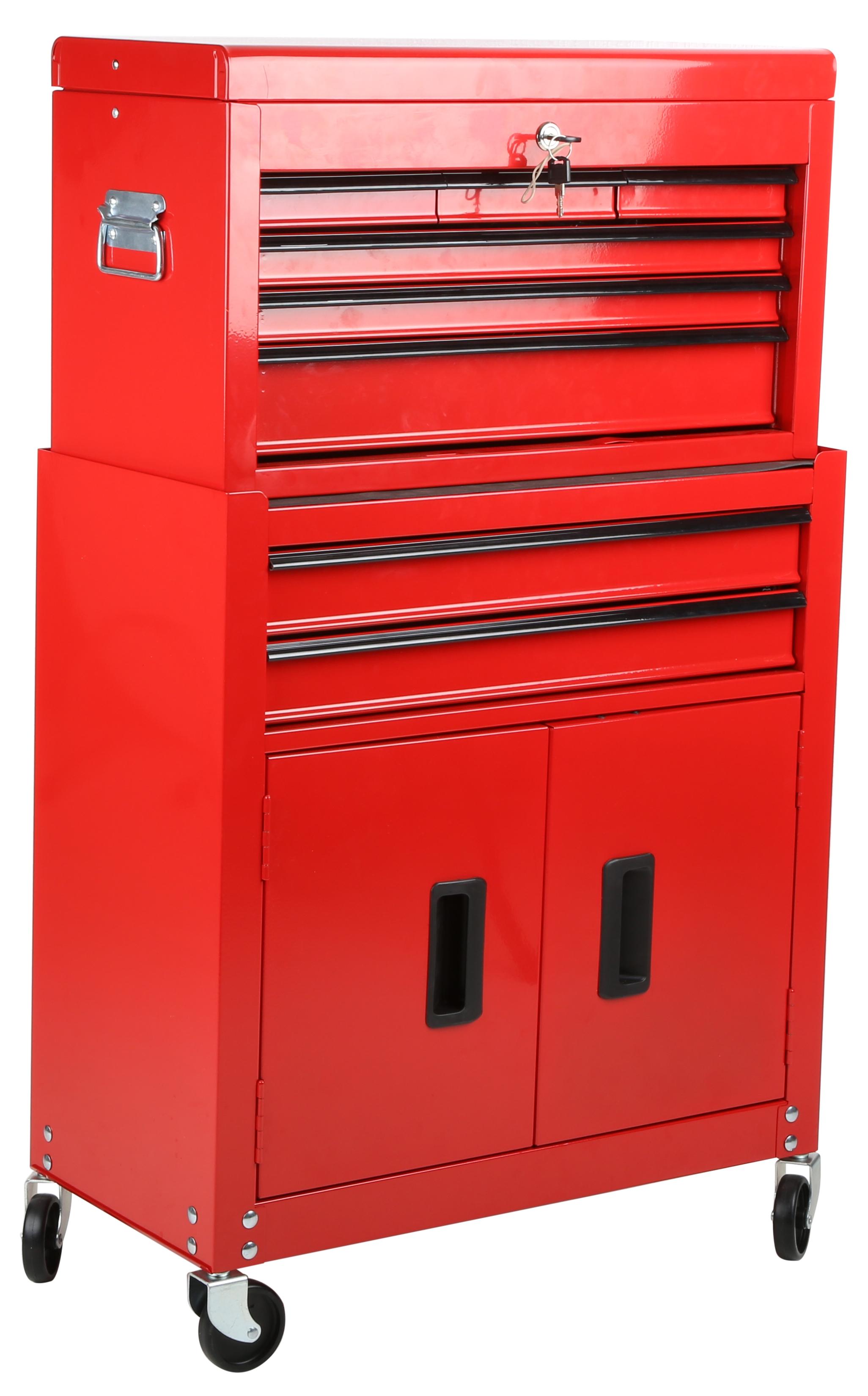 Halfords 8 Drawer Tool Centre Cabinet Box Chest Storage - Red | eBay