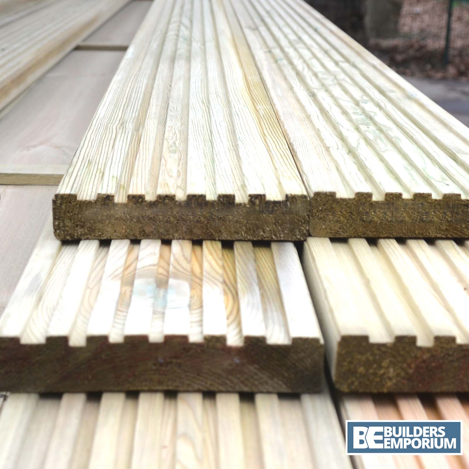 Treated Timber Decking Boards 26x145mm 3.6M & 4.8M Long FINISHED