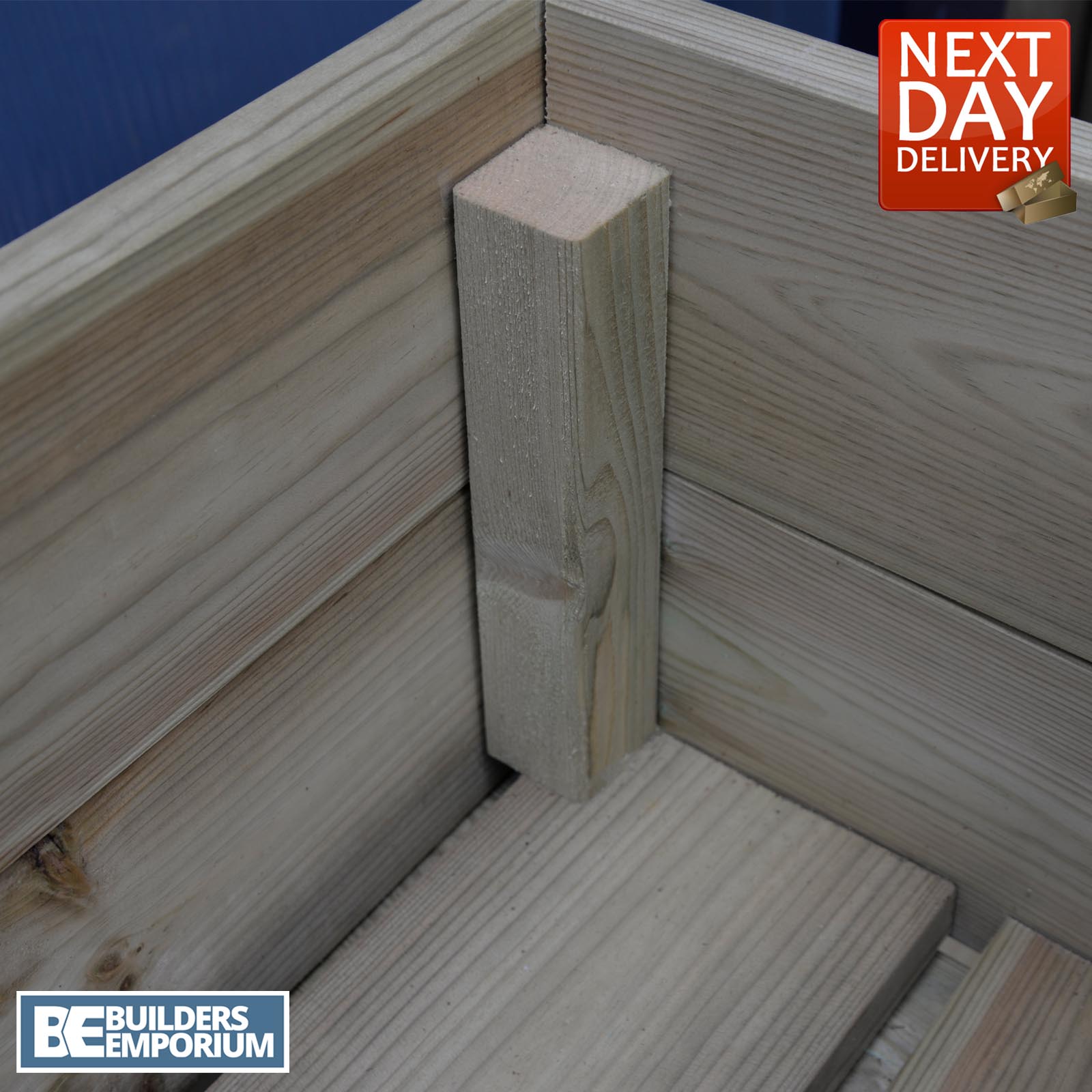 Garden Decking Planters Pressure Treated 0.6M (2ft) 1.2M (4ft) or 1.8M (6ft)