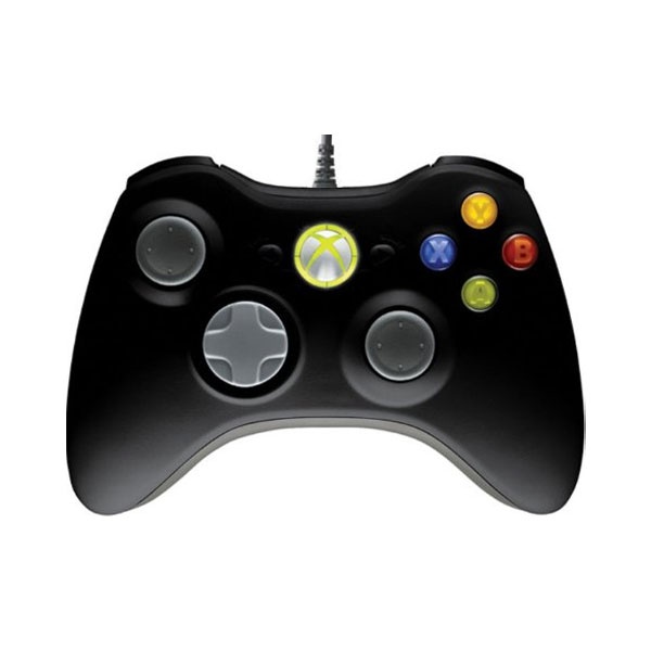 New Official Microsoft Xbox 360 Wired Controller for PC - Black 52A ...