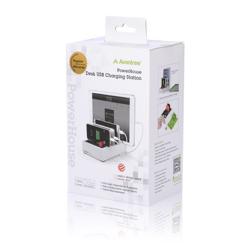 Avantree Powerhouse Multi Device Usb Desk Charging Station Dock Sentinel Avantree Powerhouse Multi Device Usb Desk Charging Station Dock White New Tr618