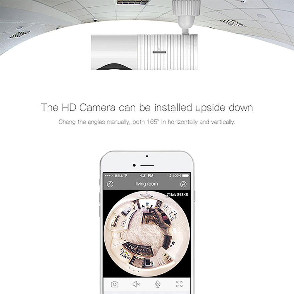 CleverDog HD WiFi SMART CAMERA Home Security Monitor PANORAMA 360 View