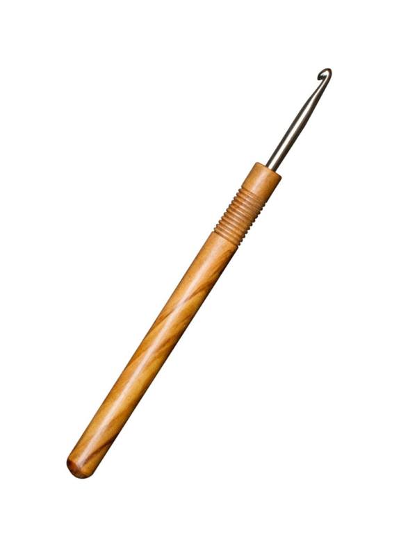Addi Olive Crochet Hooks Wood Handle Brass Tip Needles - Picture 20 of 32