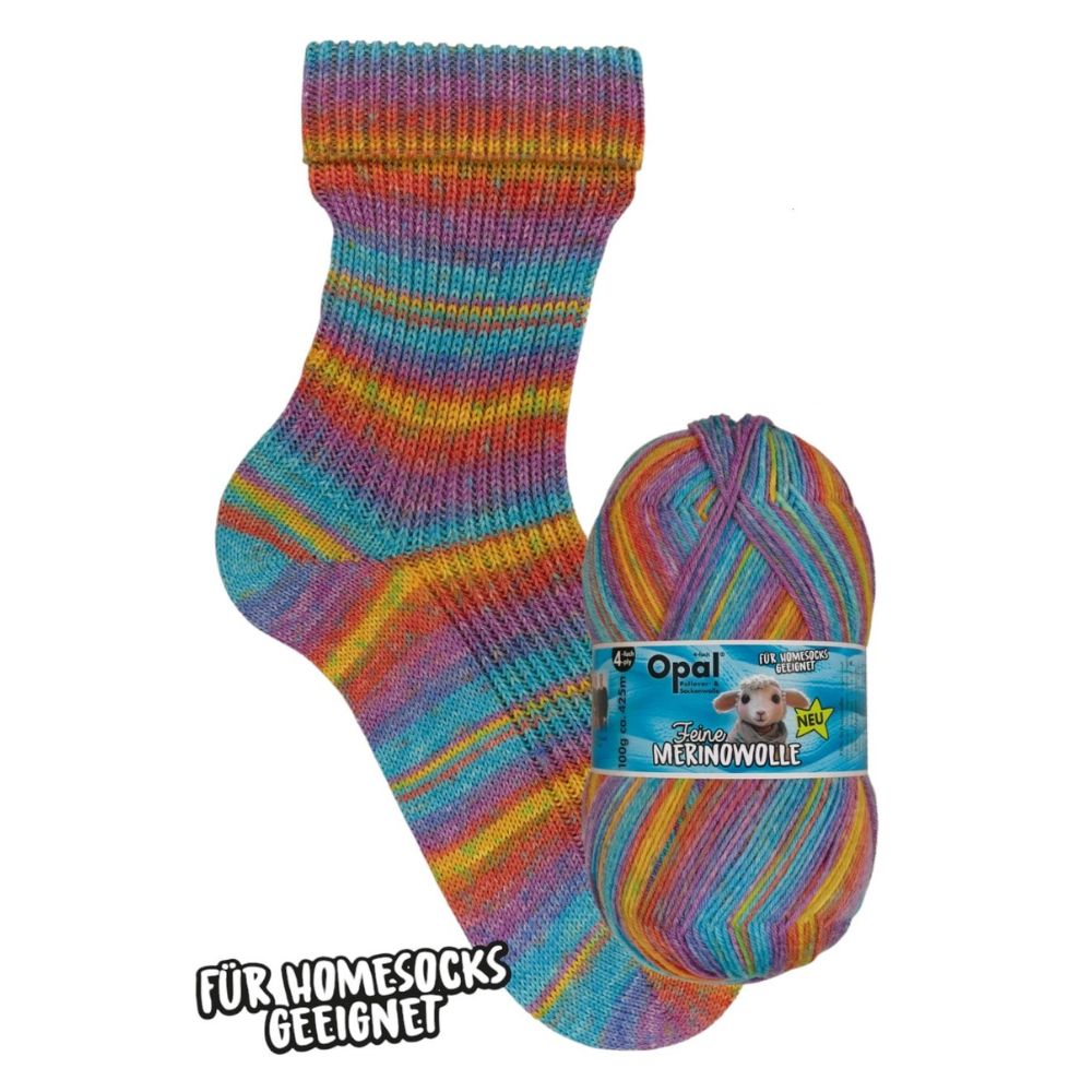 4 Ply Multicolour Sock Yarn - Opal Fine Merino Wool - Picture 3 of 8