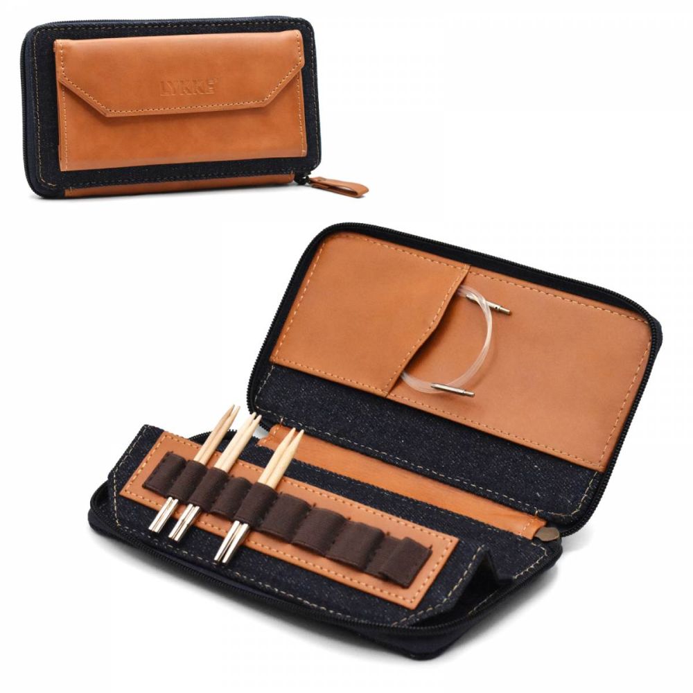 Estuches de agujas con cremallera Oxford LYKKE (vacíos) para bolsas de ganchillo con puntas de 3,5-5" - Imagen 1 de 11