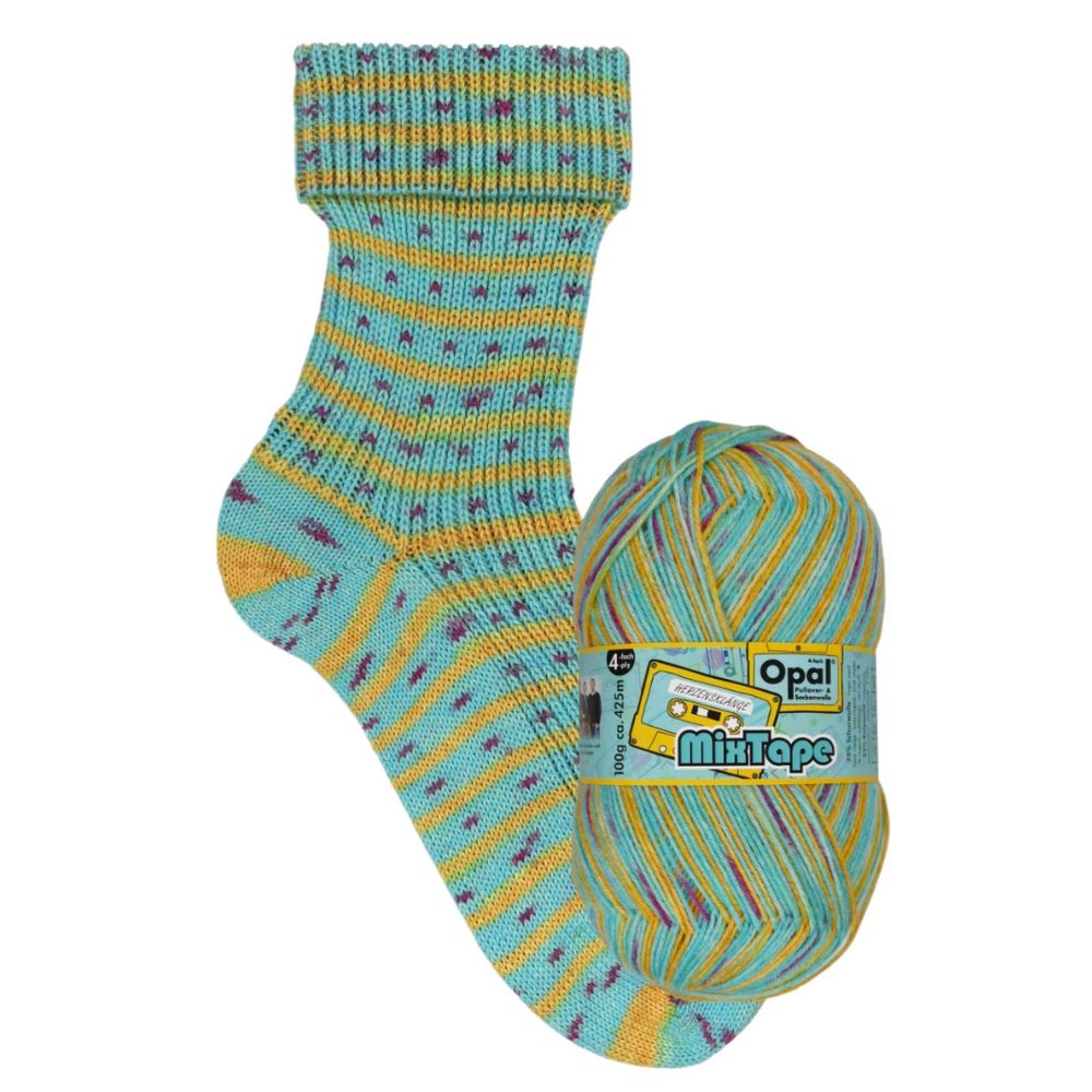 Multicoloured, Self-Patterning Sock Knitting and Crochet Yarn, Wool and Nylon Bl - Picture 3 of 10